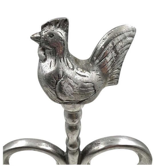 Vintage Aluminum Rooster Holder Stand - Picture 6 of 8